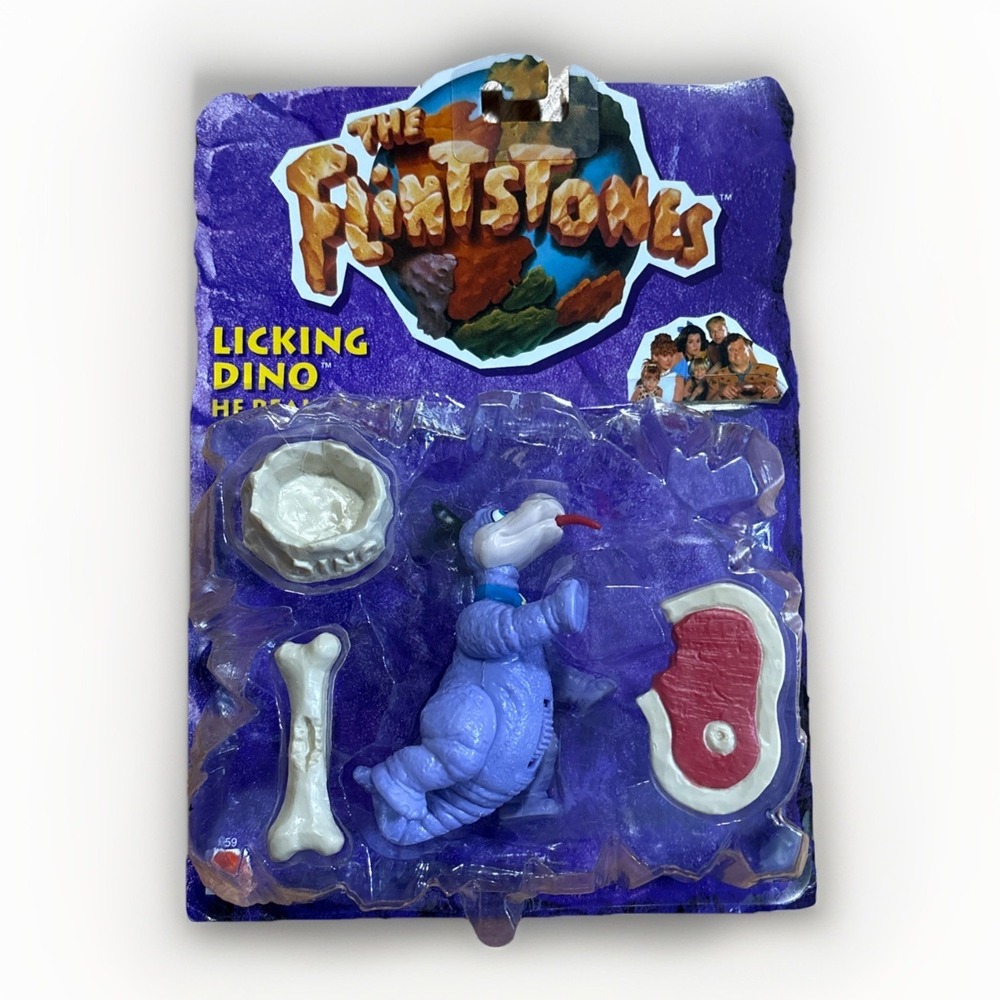 Flintstones Movie Licking Dino Action Figure Vintage 1993 Mattel New Sealed‎